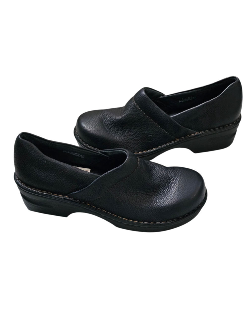 Born W31054 Women’s Navy Leather Slip On Clog Shoes Size 9 NWT